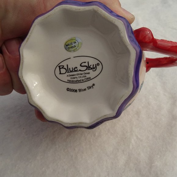 Blue Sky Clayworks Mug "Queen of Mothers" 2008 Never Used - Picture 7 of 8